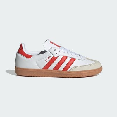 Women's adidas Originals Samba OG 'Cloud White Solar Red' IF6513 Women's adidas Originals Samba OG 'Cloud White Solar Red' IF6513