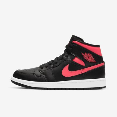 Women's Air Jordan 1 Mid 'Black/Siren Red' BQ6472-004 Women's Air Jordan 1 Mid 'Black/Siren Red' BQ6472-004