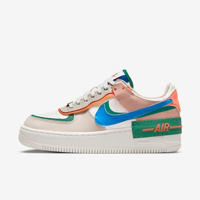Women's Nike Air Force 1 Shadow 'Sail Green Noise Signal Blue' CI0919-109 Women's Nike Air Force 1 Shadow 'Sail Green Noise Signal Blue' CI0919-109