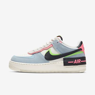 Women's Nike Air Force 1 Shadow 'Sail/Sunset Pulse/Light Armoury Blue' CU8591-101 Women's Nike Air Force 1 Shadow 'Sail/Sunset Pulse/Light Armoury Blue' CU8591-101