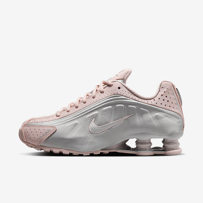 Women's Nike Shox R4 'Barely Rose Metallic Platinum' AR3565-600 Women's Nike Shox R4 'Barely Rose Metallic Platinum' AR3565-600