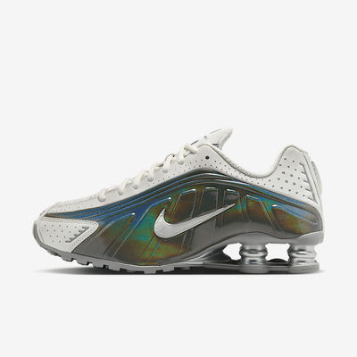 Women's Nike Shox R4 'White Iridescent' IB7703-100 Women's Nike Shox R4 'White Iridescent' IB7703-100