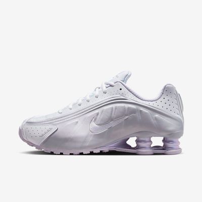 Women's Nike Shox R4 'White Metallic Platinum' HF5076-100 Women's Nike Shox R4 'White Metallic Platinum' HF5076-100