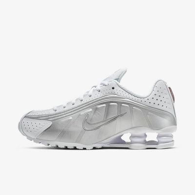 Women's Nike Shox R4 'White Metallic Silver' AR3565-101 Women's Nike Shox R4 'White Metallic Silver' AR3565-101