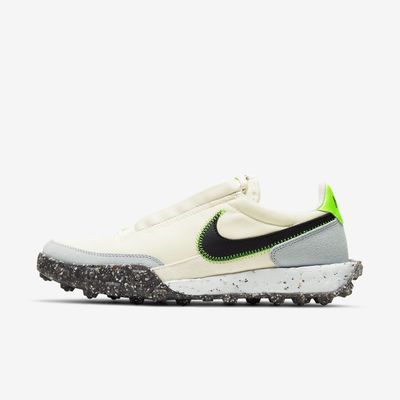 Women's Nike Waffle Racer Crater 'Pale Ivory/Electric Green' CT1983-102 Women's Nike Waffle Racer Crater 'Pale Ivory/Electric Green' CT1983-102