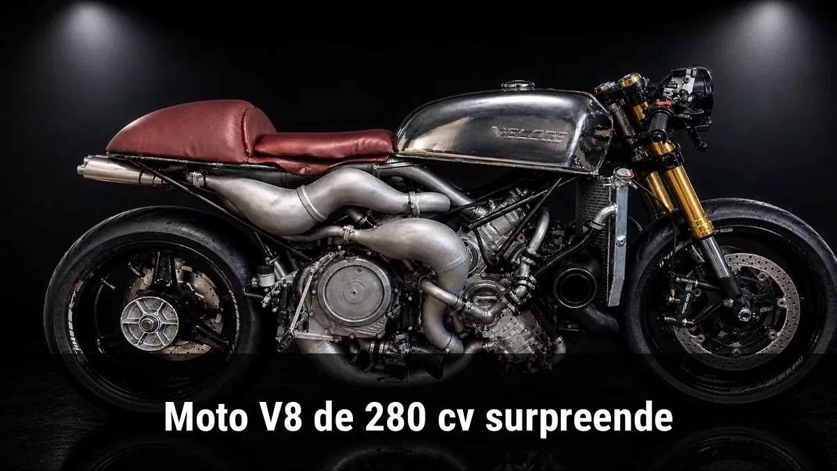 Moto V8 de 280 cv surpreende