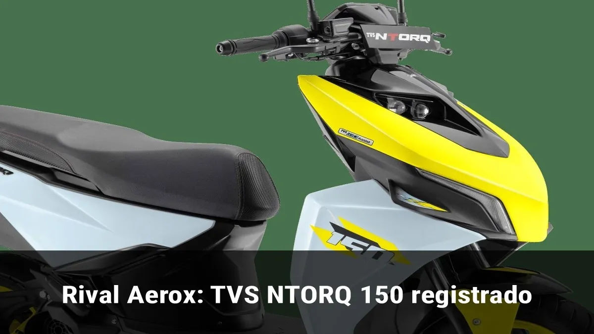 Rival Aerox: TVS NTORQ 150 registrado