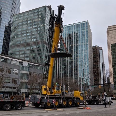 Crane Job - Downtown Vancouver