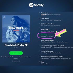 Featured on NEW MUSIC FRIDAY BE spotifyplaylist