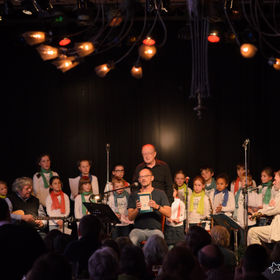 met bernard foubert (centraal) en dochter marjan (l)