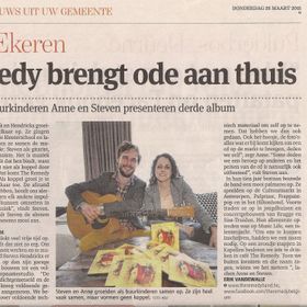 Gazet van Antwerpen, release cd 'Taking the long road home'