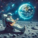 Busking on the moon