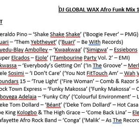 DJ Global Wax Afro Funk Mix 1