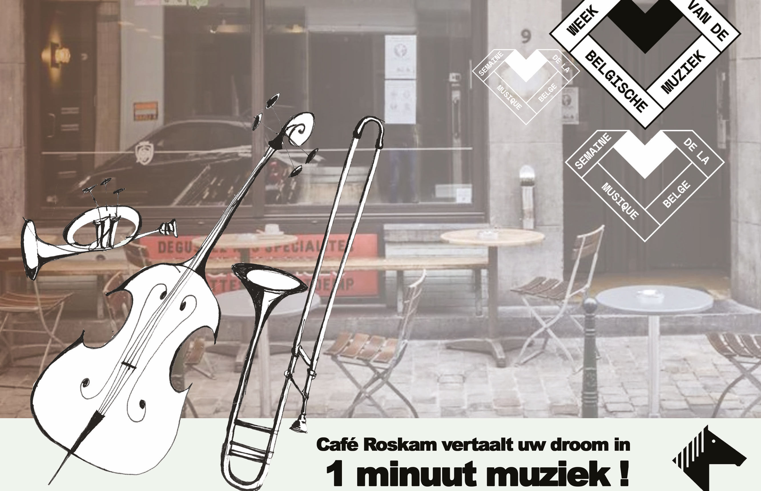 Café Roskam vertaalt uw dromen, wensen en frustraties in 1 minuut muziek
