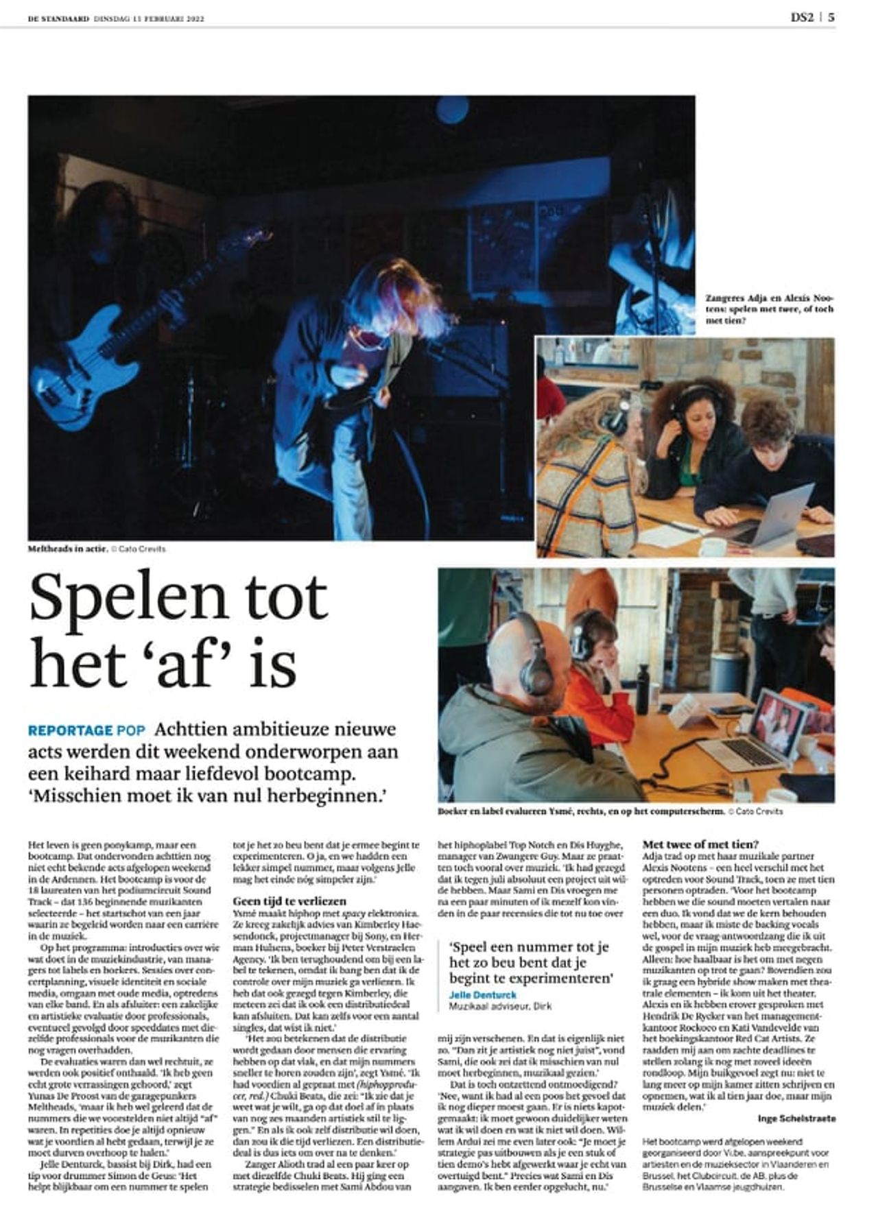 artikel in de standaard