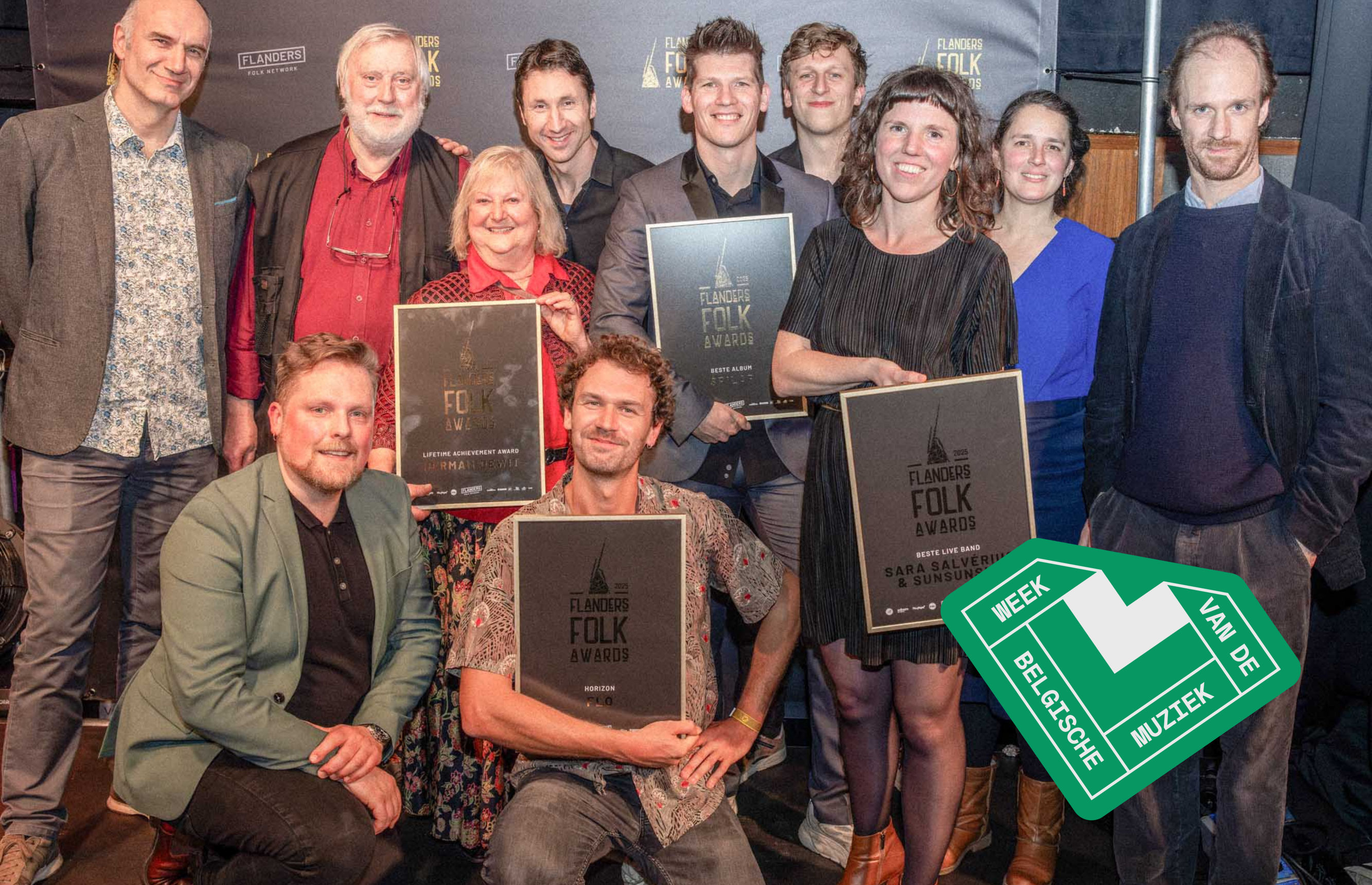 Sara Salvérius & SunSunSun, Spilar, FLO en Herman Dewit zijn de winnaars van de Flanders Folk Awards 2025