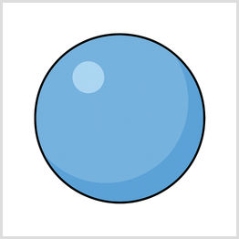 Diagram of a sphere showing it has one curved surface and no edges or vertices Simple illustration of a sphere with one curved surface and no edges or vertices