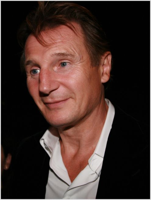 Liam Neeson - trainee teacher before acting career Liam Neeson at a film event, smiling in an open-collar shirt; he trained as a teacher before moving into acting.