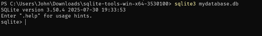 md run sqlite