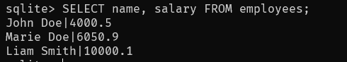 lg select column table sqlite