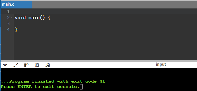 md running c code