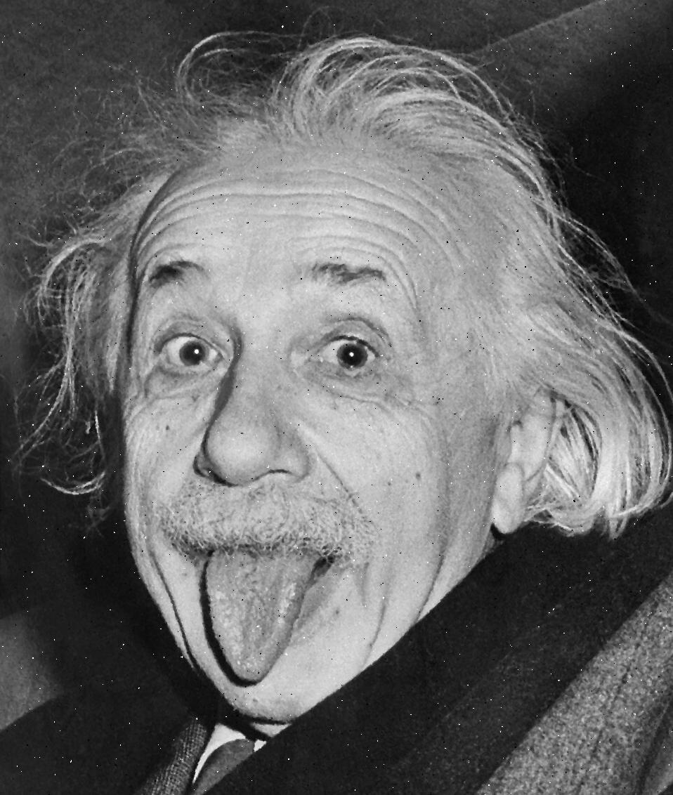 sm Albert Einstein with median filter