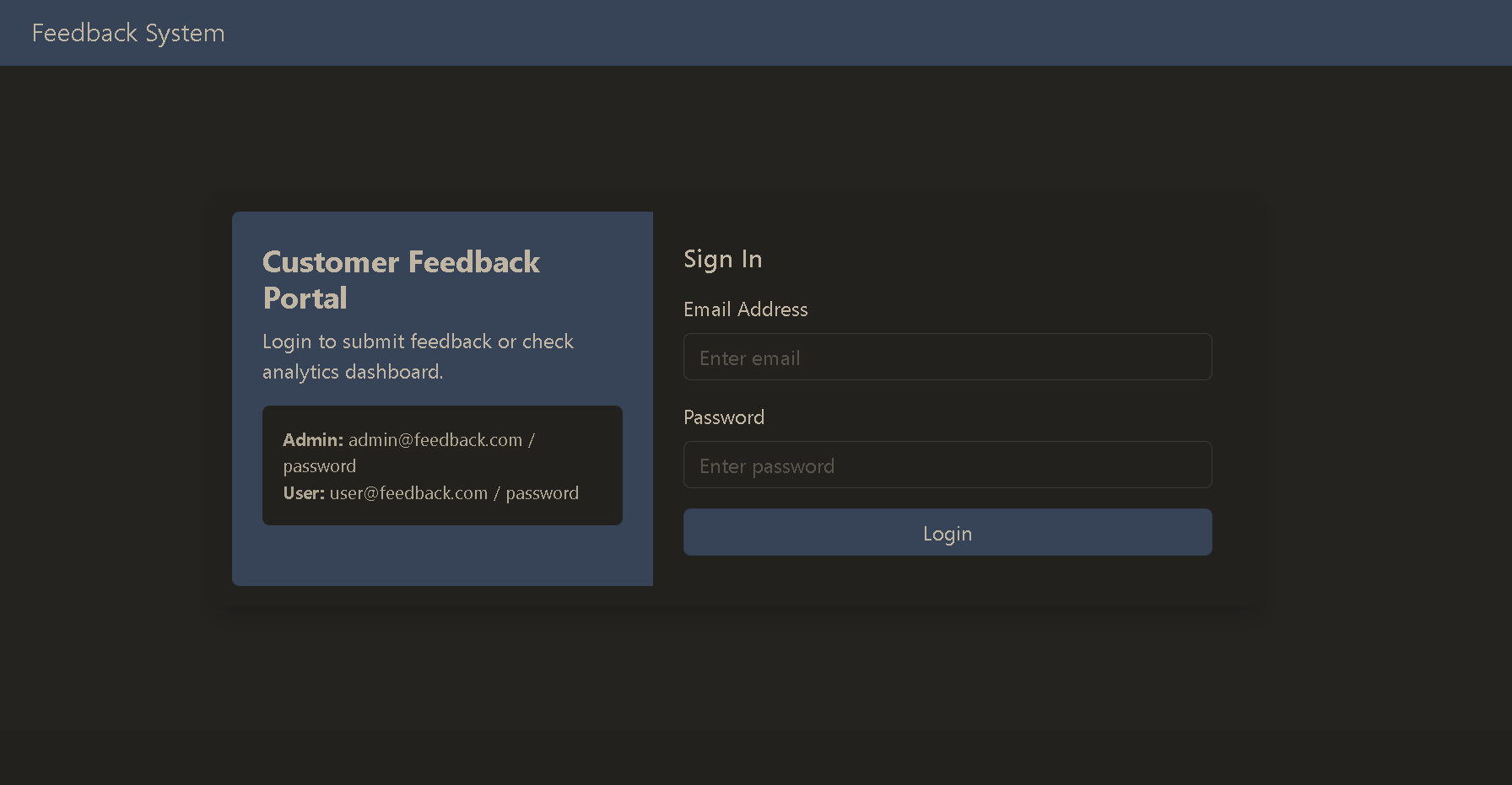 Customer Feedback and Rating System screenshot 2