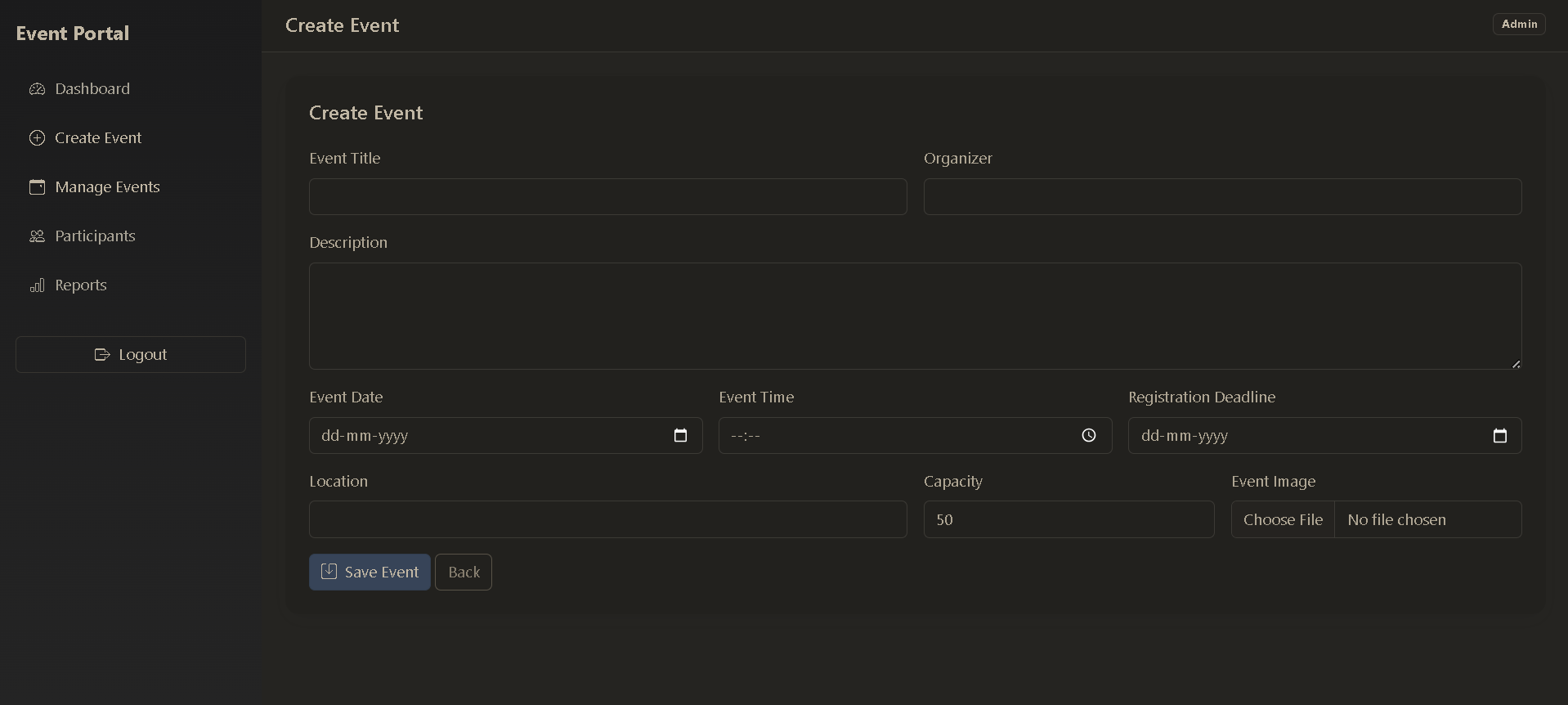 Event Management & Registration Portal screenshot 2