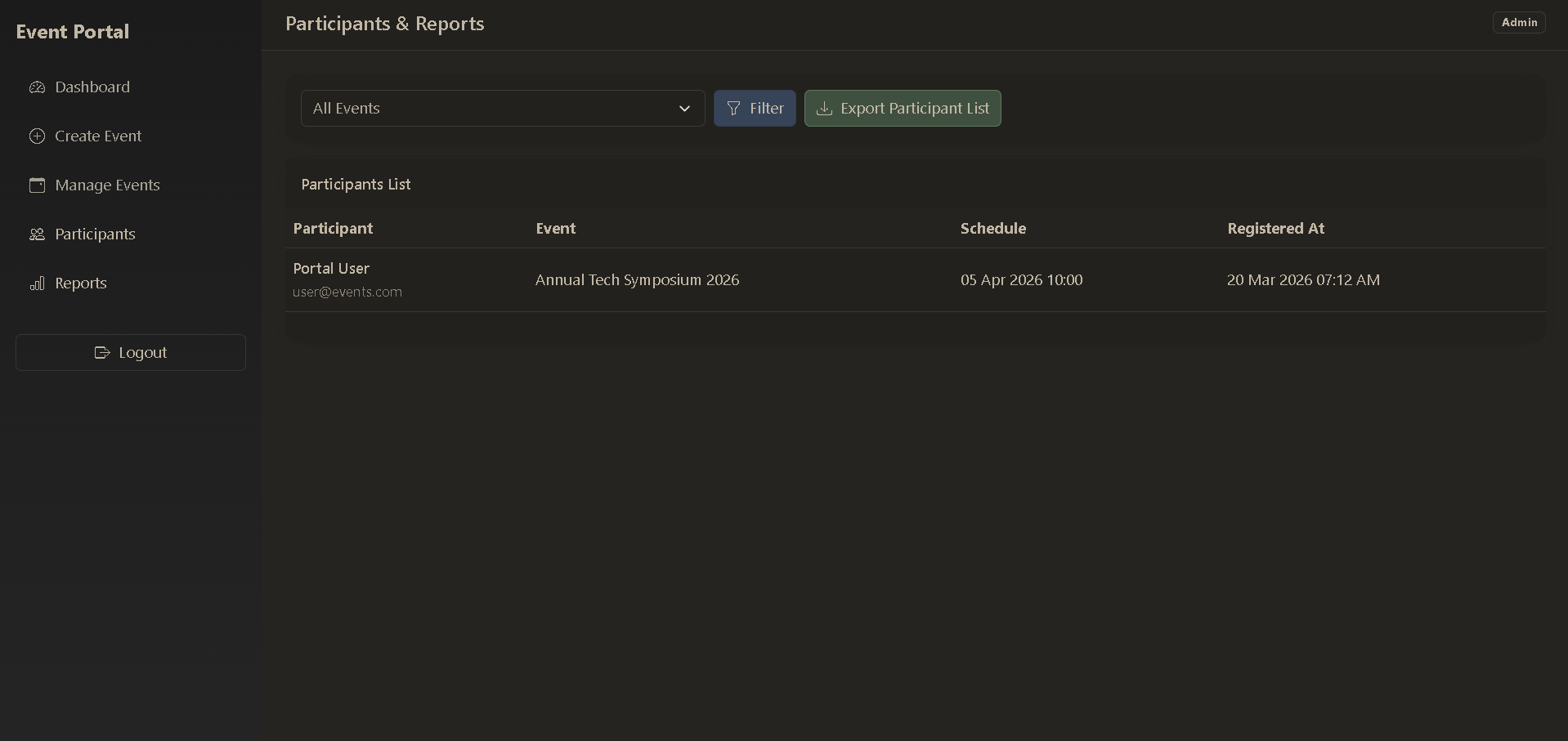 Event Management & Registration Portal screenshot 4