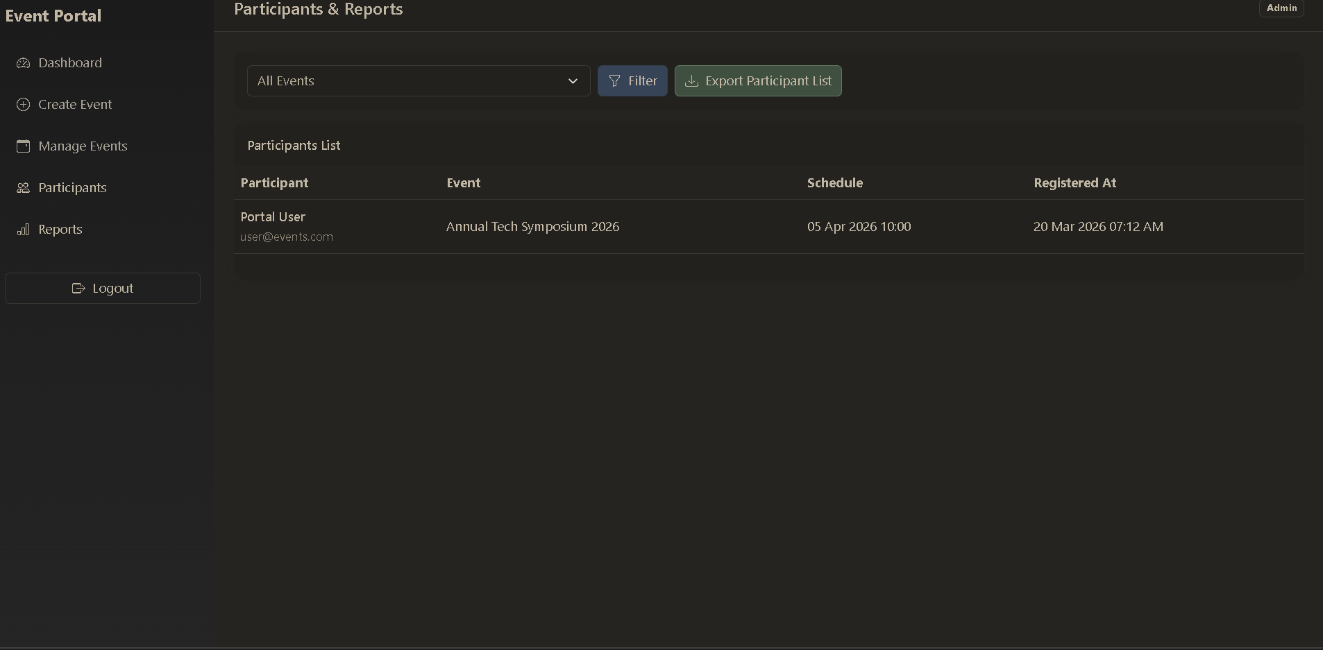 Event Management & Registration Portal screenshot 5