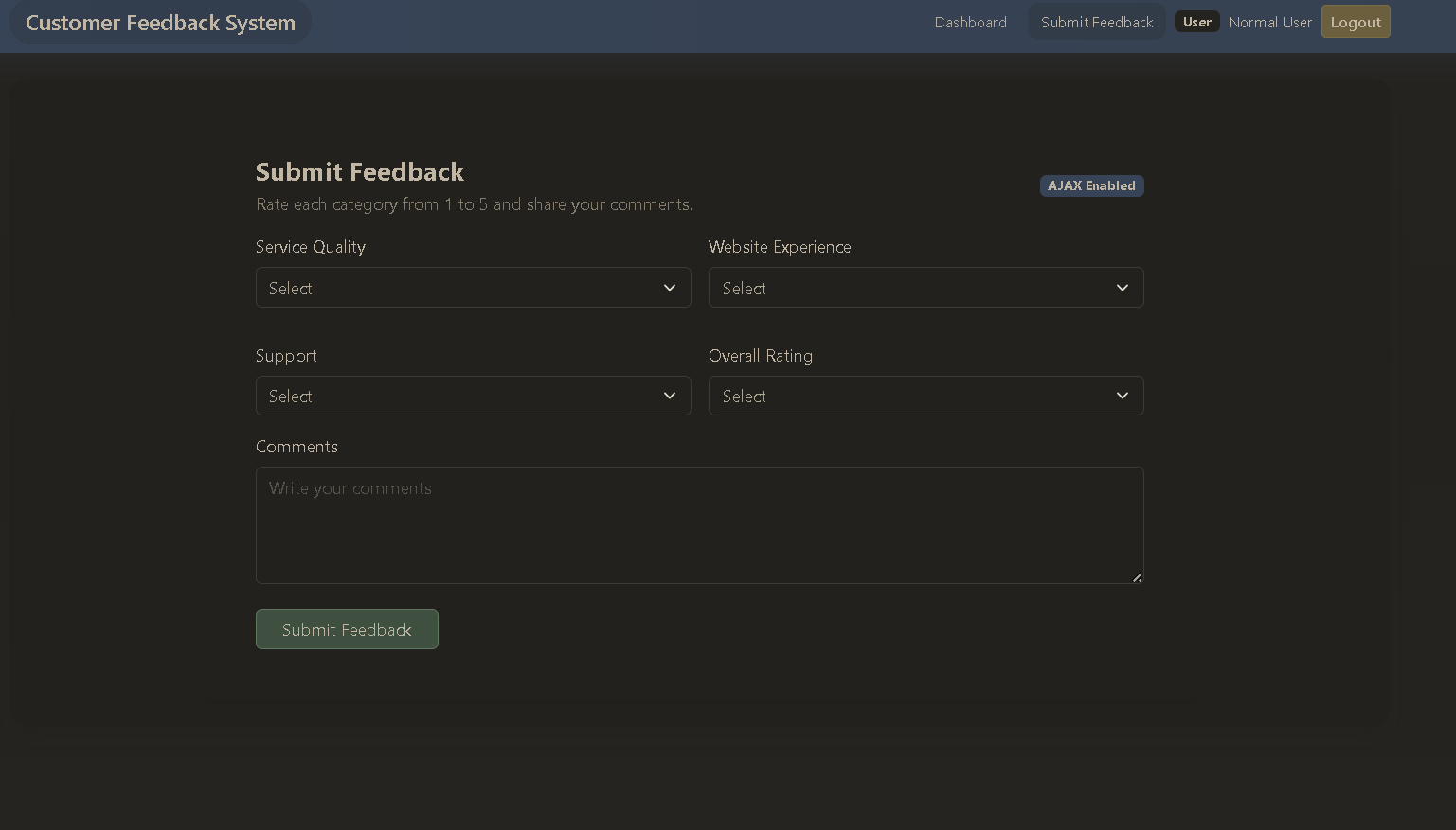 Customer Feedback and Rating System screenshot 8