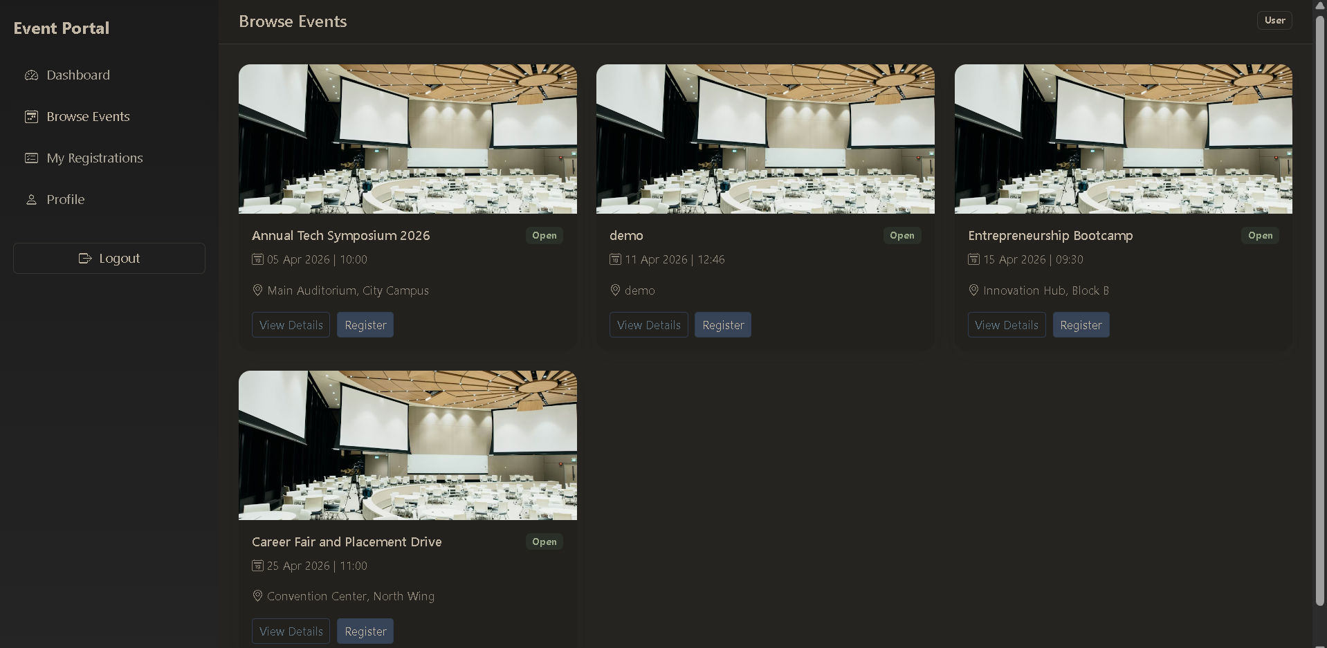 Event Management & Registration Portal screenshot 9