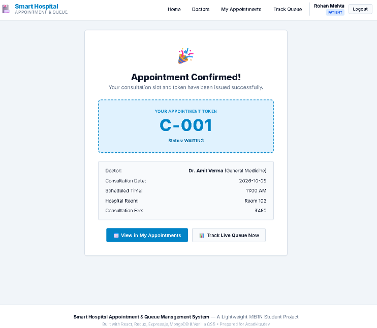 Smart Hospital Appointment & Queue Management System screenshot 10