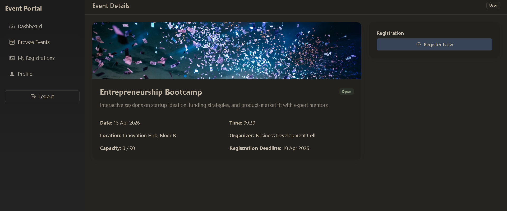 Event Management & Registration Portal screenshot 11