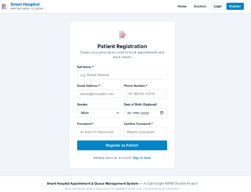 Smart Hospital Appointment & Queue Management System screenshot 5