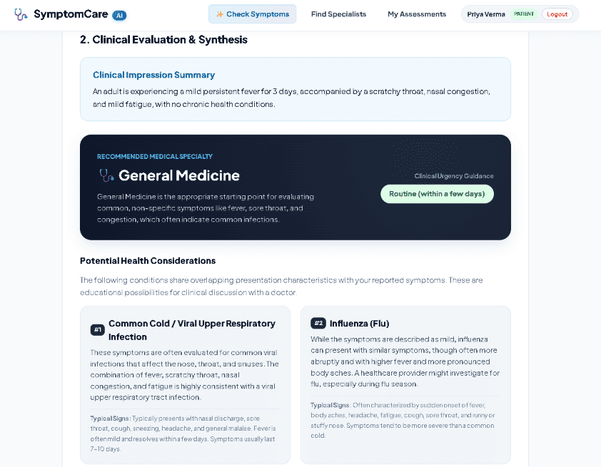 AI Symptom Checker & Doctor Recommendation Platform screenshot 7
