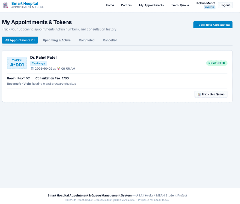 Smart Hospital Appointment & Queue Management System screenshot 8