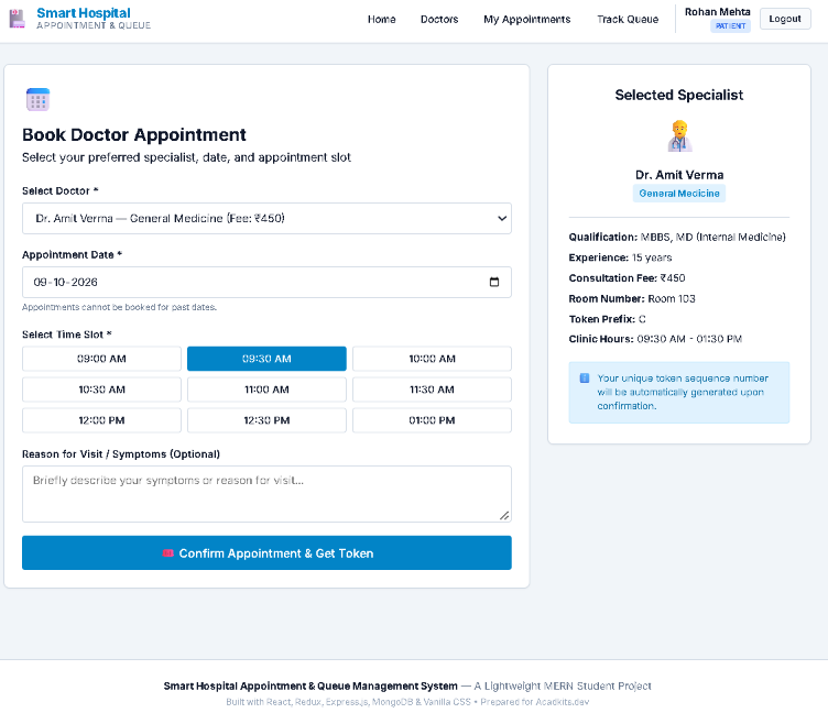 Smart Hospital Appointment & Queue Management System screenshot 9