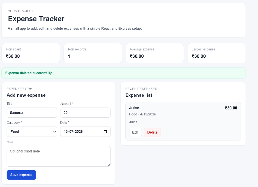 Expense Tracker - MERN Stack screenshot 3