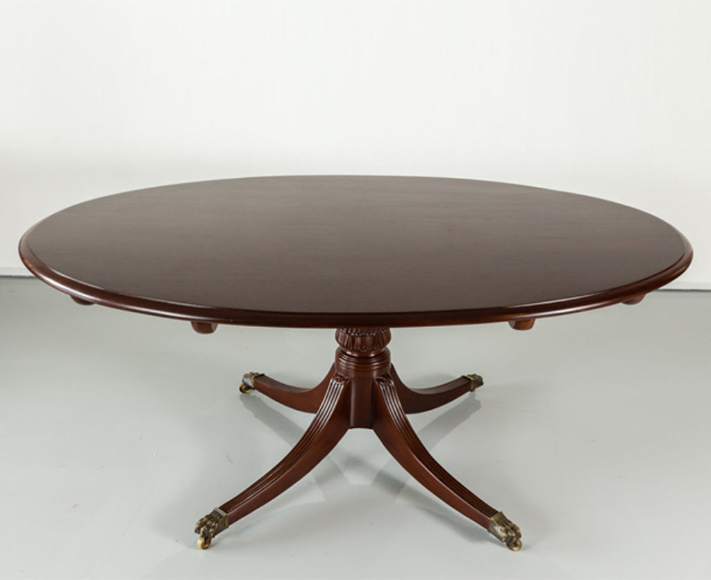 Antique British colonial mahogany oval table l The Past Perfect Collection l Singapore