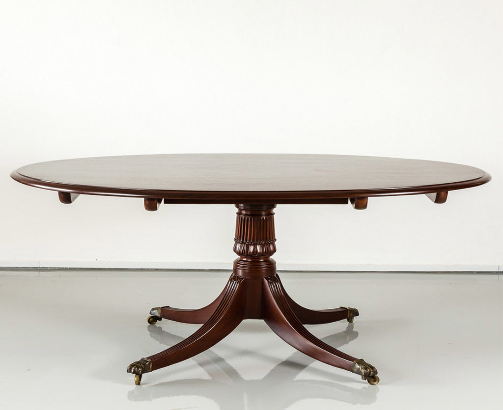 Antique British colonial mahogany oval table l The Past Perfect Collection l Singapore