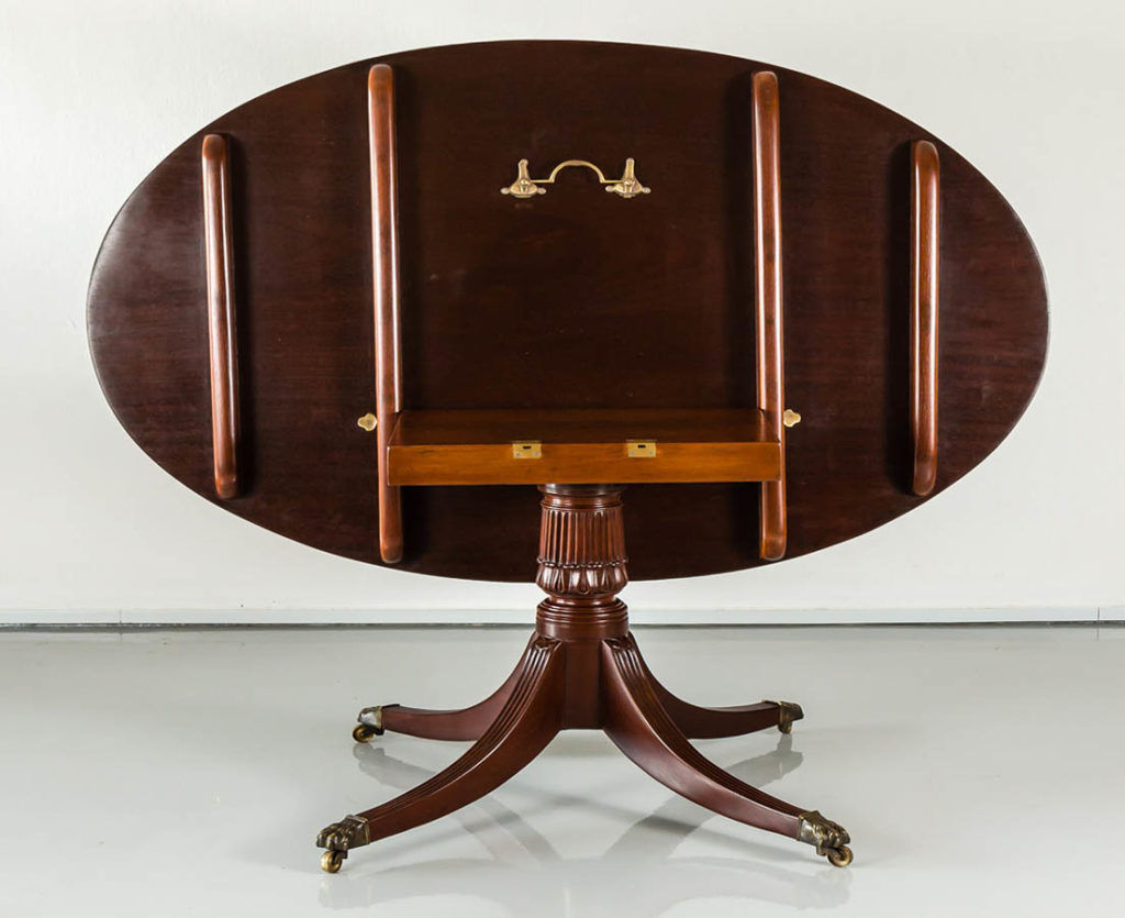 Antique British colonial mahogany oval table l The Past Perfect Collection l Singapore