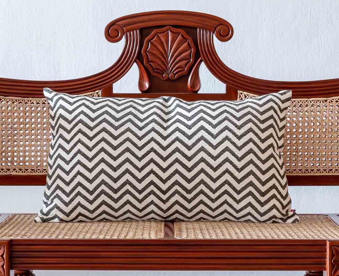 Good Earth Cushion Chevron The Past Perfect Collection