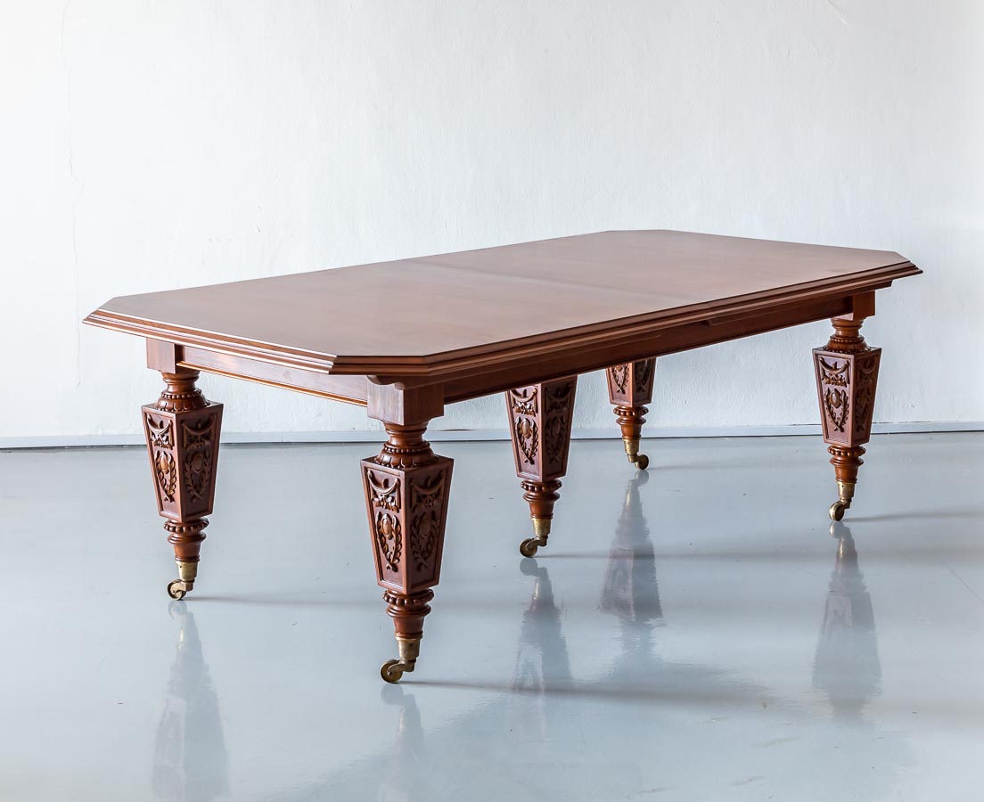 Antique Tables British Colonial Teak Wood Extending Dining Table The Past Perfect Collection Singapore TAB 459 1L 
