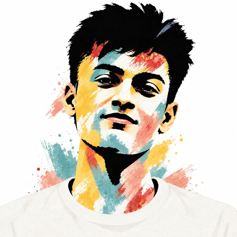 Chaitanya, painted in travel colours