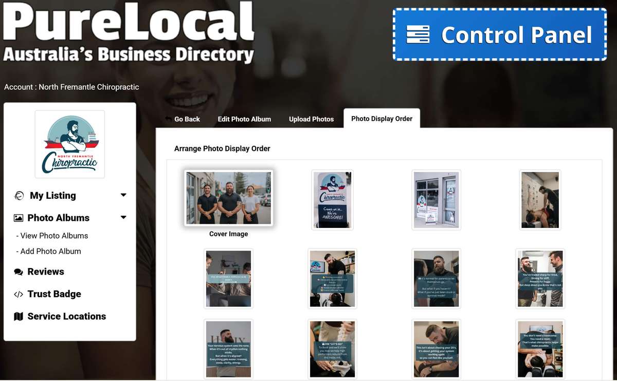 Business listing photo selection