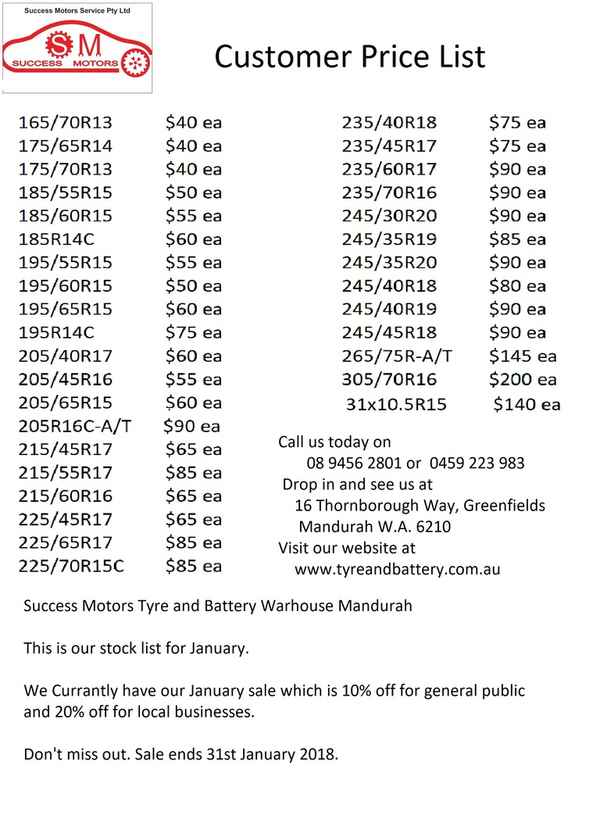 Success Motors Tyre and Battery Warhouse - Tyres & Wheels In Greenfields