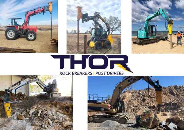 THOR Rock Breakers & Post Drivers - Machinery & Tools Manufacturers In Heatherbrae