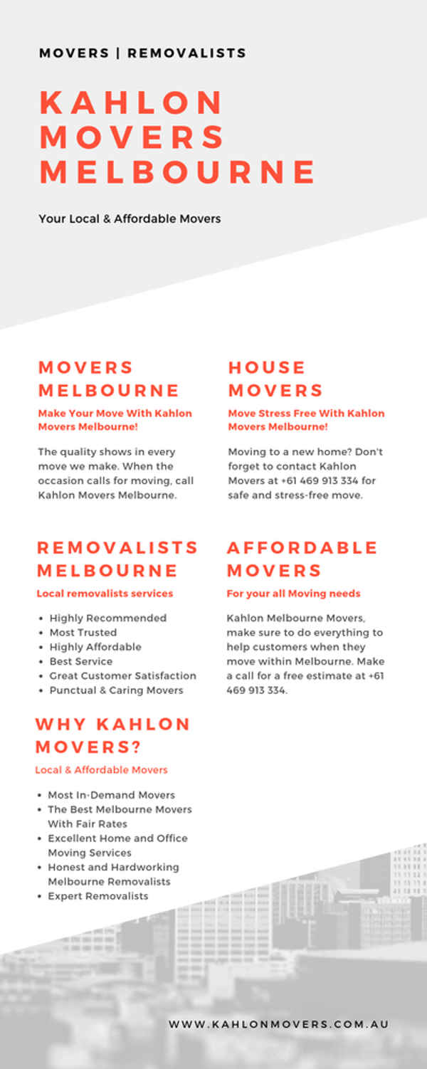 Kahlon Movers Melbourne - Removalists In Sydenham