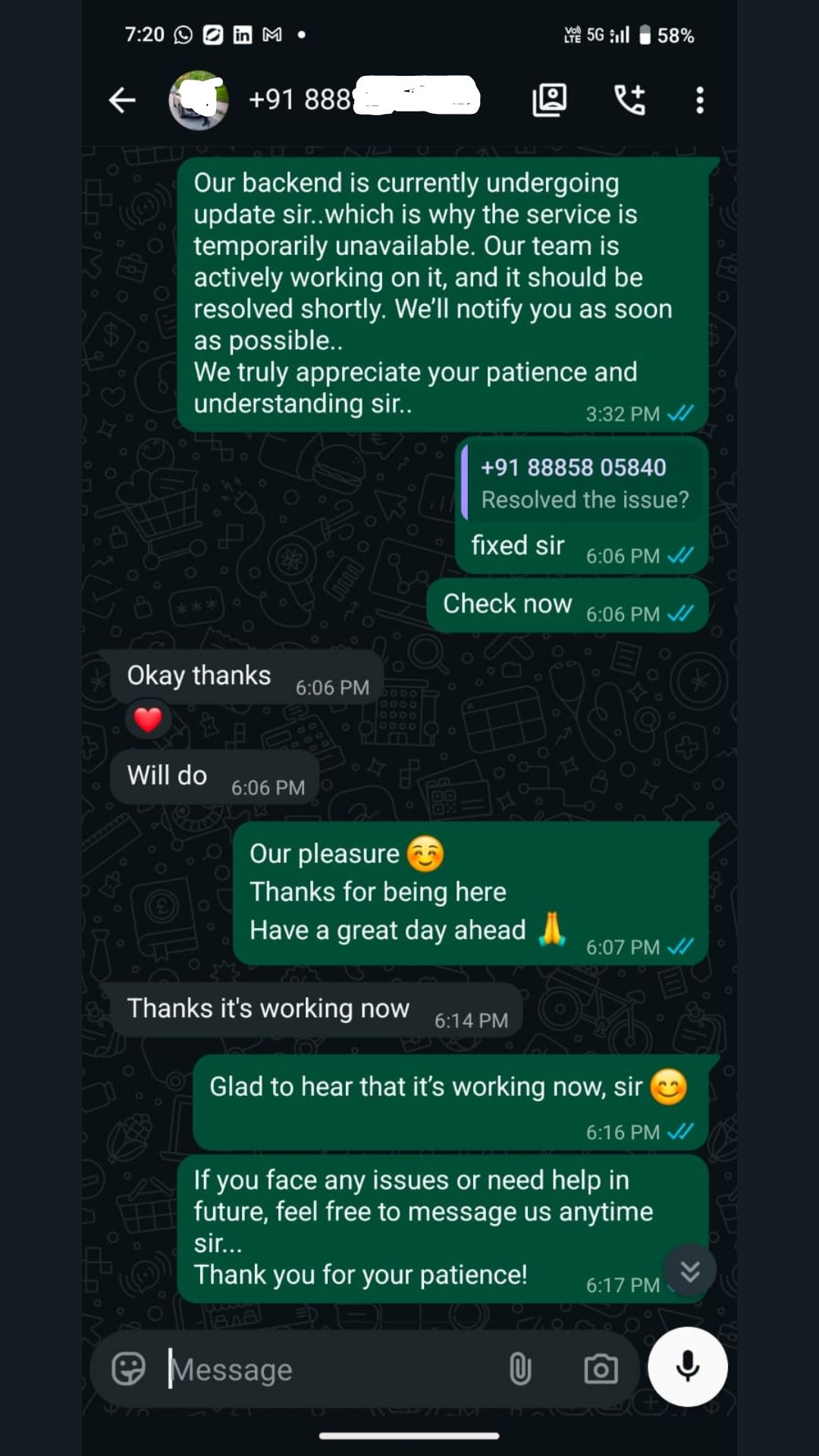 Client feedback 11